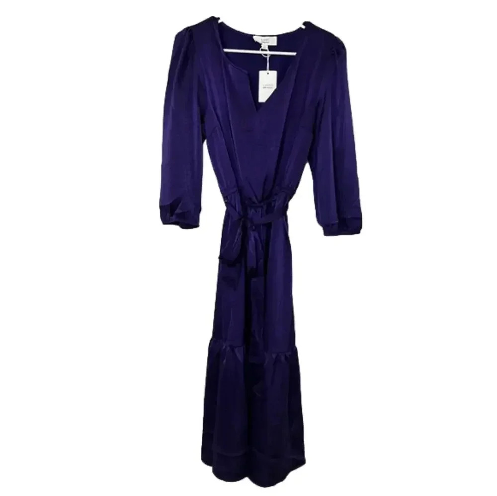 Lucky Brand Women's  Balloon Sleeve Tie Waist Dress